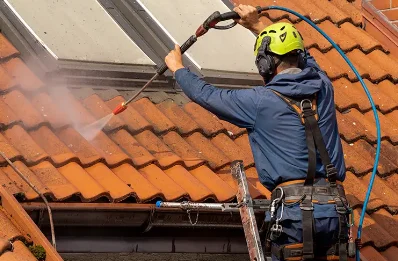 Démoussage et hydrofuge de toiture à Plumelin